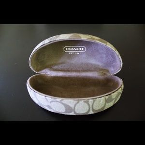 Coach Sunglasses/eyeglasses Case brown brand logo